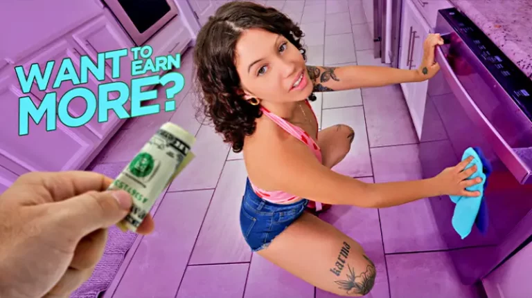 Little slut Nicole Luva earns money for college with cum on her face